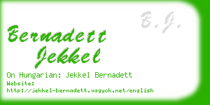 bernadett jekkel business card